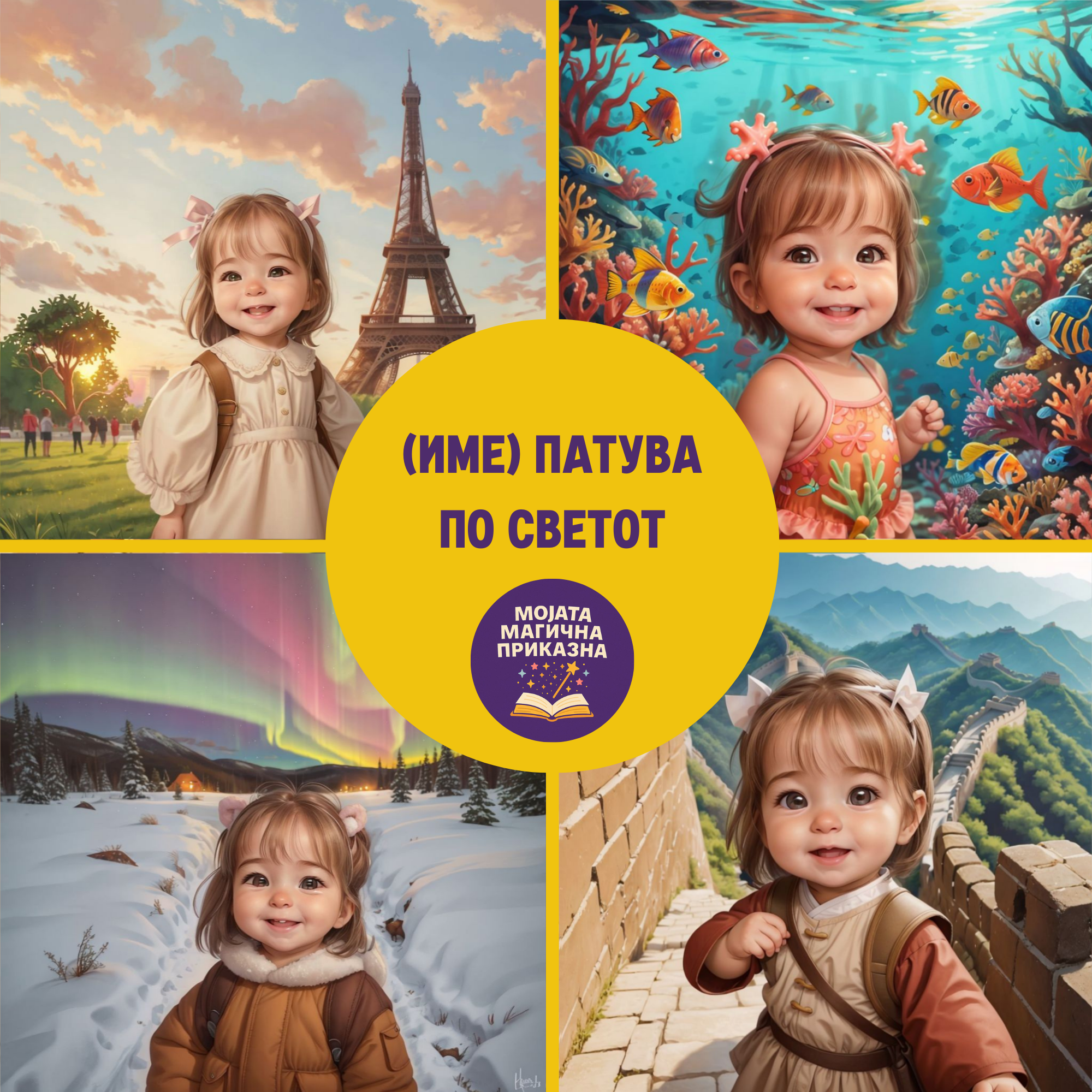 (Името на вашето дете) Патува низ светот