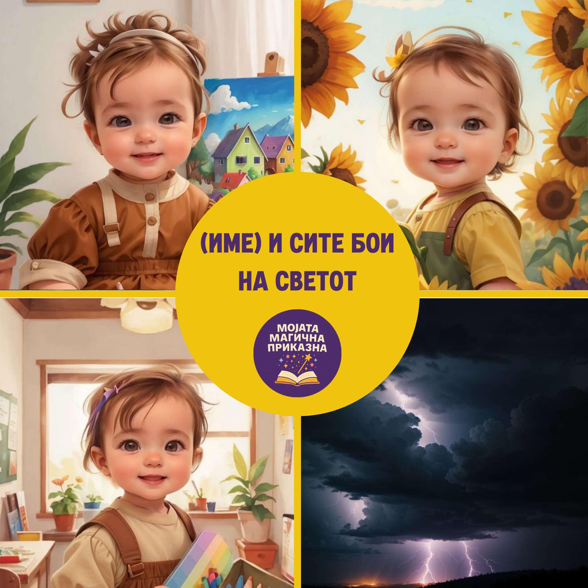 (Името на вашето дете) и сите бои на светот